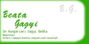 beata gagyi business card