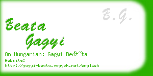 beata gagyi business card